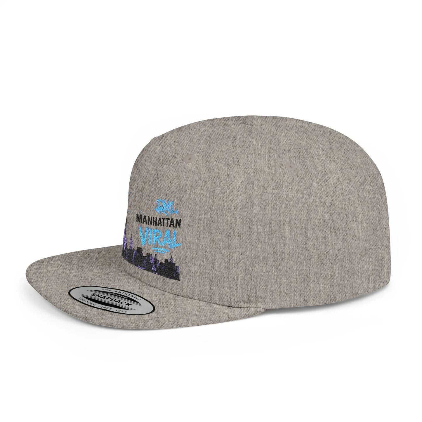 Downtown Late nights Viral Snapback Hat | Urban Fashion Accessory, Trendy Flat Bill Cap, Cool Gift for NYC Lovers, Streetwear Essential - Manhattan Viral