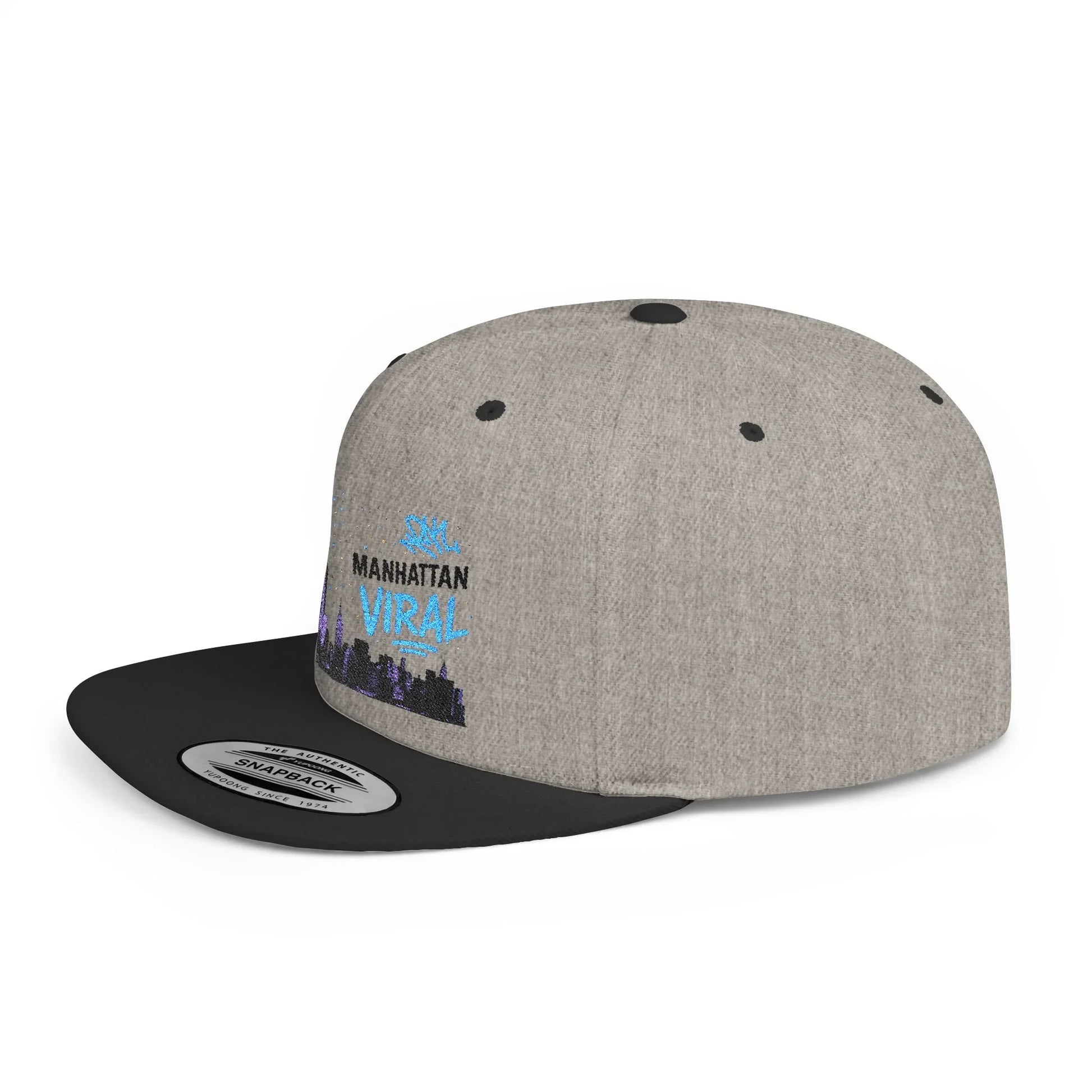 Downtown Late nights Viral Snapback Hat | Urban Fashion Accessory, Trendy Flat Bill Cap, Cool Gift for NYC Lovers, Streetwear Essential - Manhattan Viral