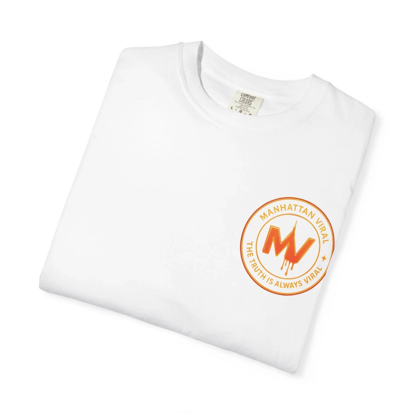 It's All Control NYC Streetwear T-Shirt - Unisex Garment-Dyed Graphic Tee | Manhattan Viral - White - M