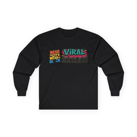 L.E.S Viral Statement Long Sleeve Tee, Casual Wear, Unisex Fashion, Gift for Trendsetters, Stylish Tee for Events, Urban Outfit - Manhattan Viral
