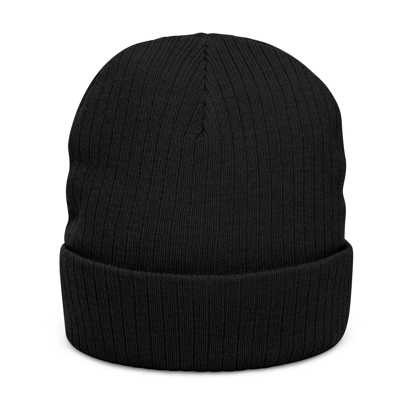 MV Medallion Ribbed Knit Beanie - Premium Embroidered Winter Hat | Manhattan Viral