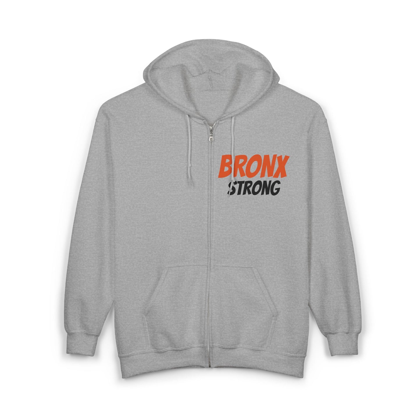 Bronx Strong Zip-Up Hoodie for Urban Style, Gifts for Bronx Residents, Comfortable Winter Wear, Pride Apparel, Streetwear Essential