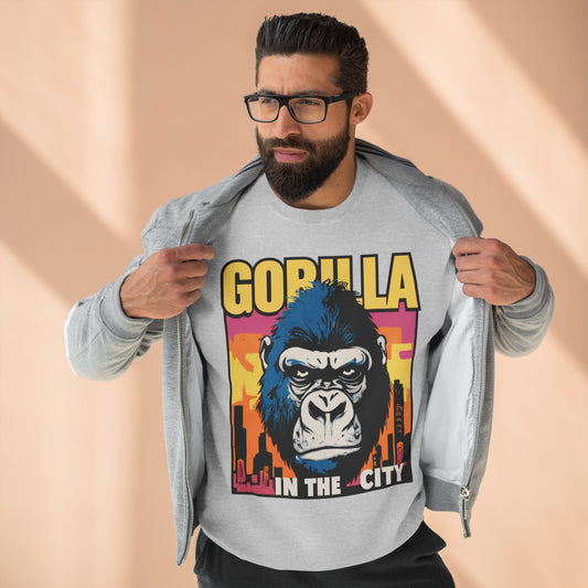 Gorilla in the City Crewneck Sweatshirt – Urban Ape Graphic