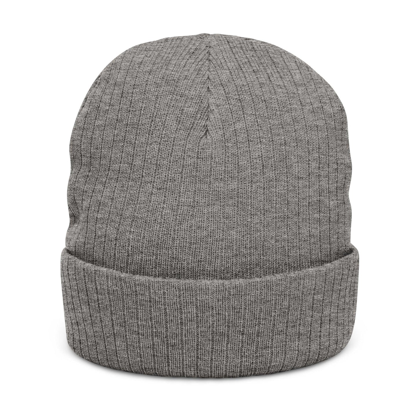 MV Medallion Ribbed Knit Beanie - Premium Embroidered Winter Hat | Manhattan Viral