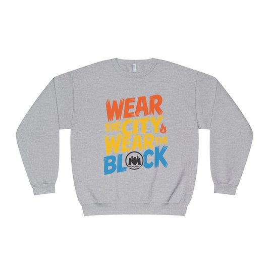 Wear Your City Crewneck Sweatshirt | Cozy Streetwear, Perfect Gift for City Lovers, Everyday Comfort, NYC Inspired Fashion - Manhattan Viral