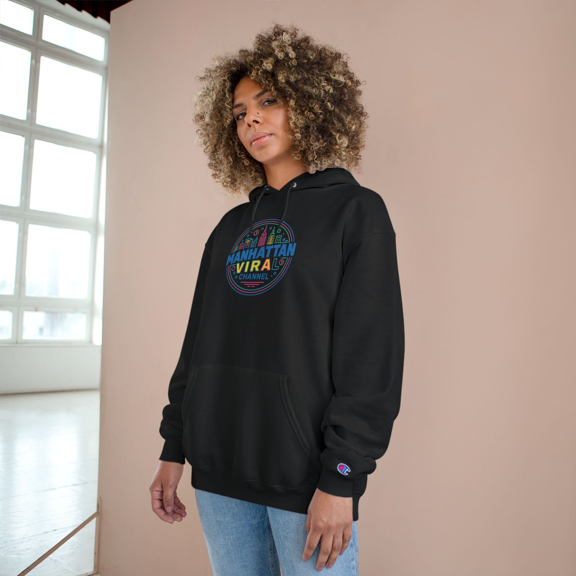 Washington Heights Champion Hoodie - Washington Heights Wear Da Block Champion Hoodie - Urban Streetwear, Comfortable Hoodie, Party Outfit, Gift for Trendsetters, Graphic Pullover - Manhattan Viral