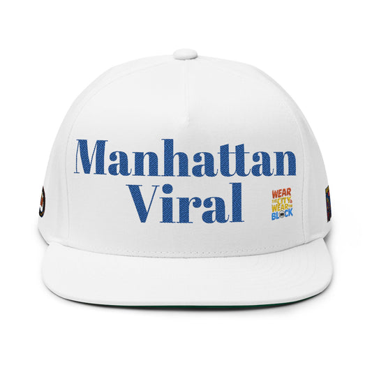 Uptown Hit Embroidered Flat Bill Cap, Trendy Hat, Gift for Him/Her, Summer Accessory, Customizable Cap