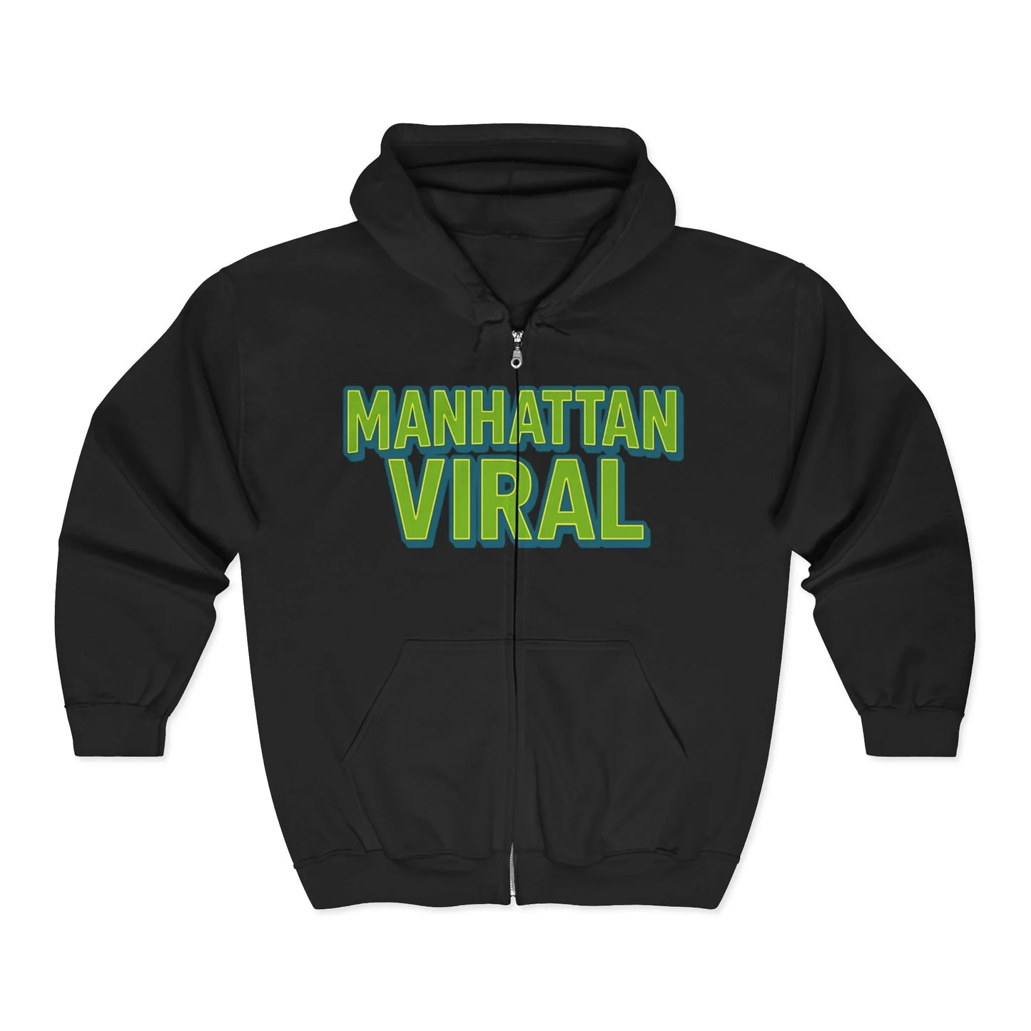 Get Green Zip Hoodie - NYC Streetwear - Navy - S