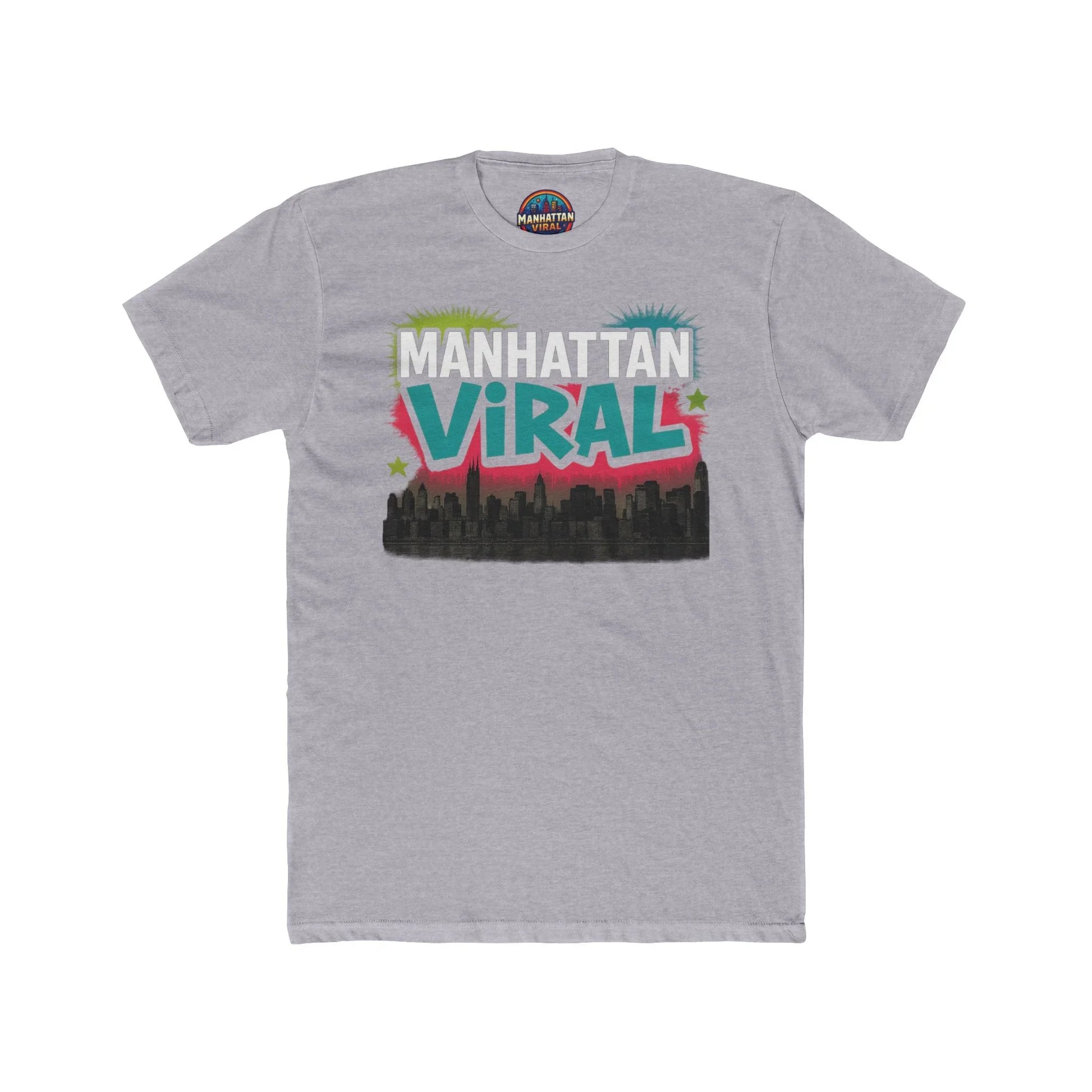 Downtown Vibe Cotton Crew Tee, Trendy Graphic T-Shirt, Casual Wear, Gift for Friends, Streetwear Fashion, Everyday Comfort - Manhattan Viral