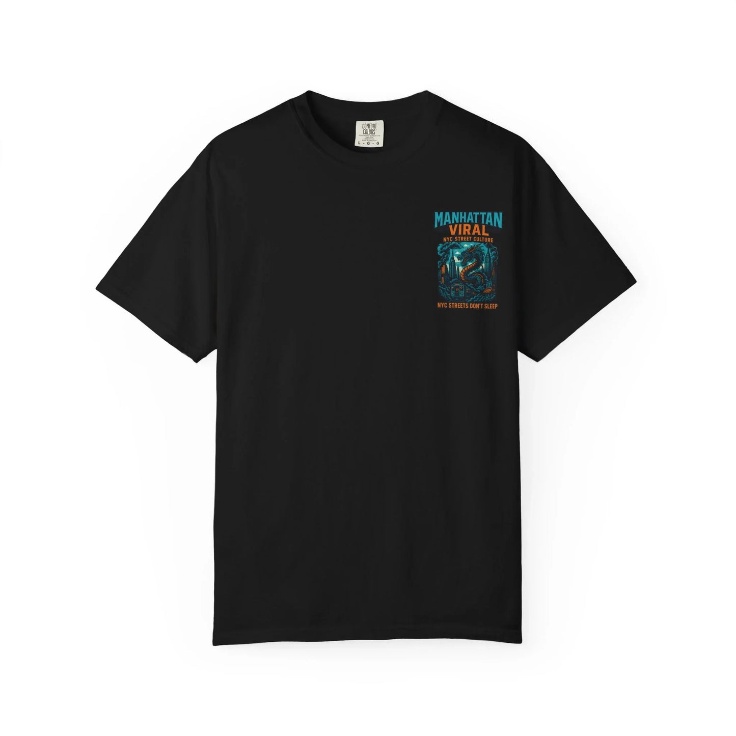 Gorilla In The City T-Shirt, Urban Style Tee, NYC StreetWear, Block Apparel - Washed Denim - S
