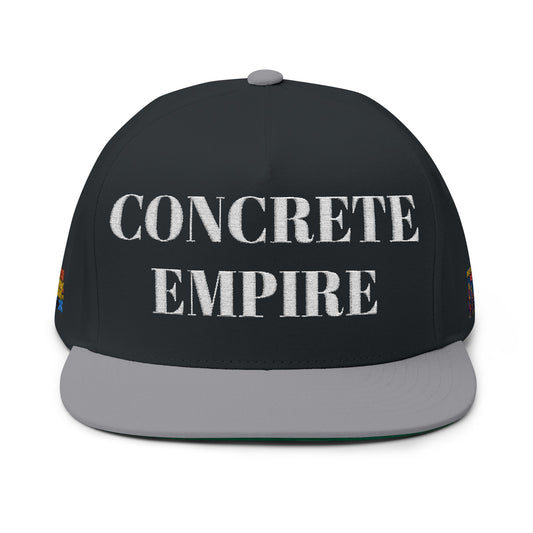 Concrete Empire NYC Flat Bill Cap for Urban Style Lovers, Embroidered Hats for Street Wear