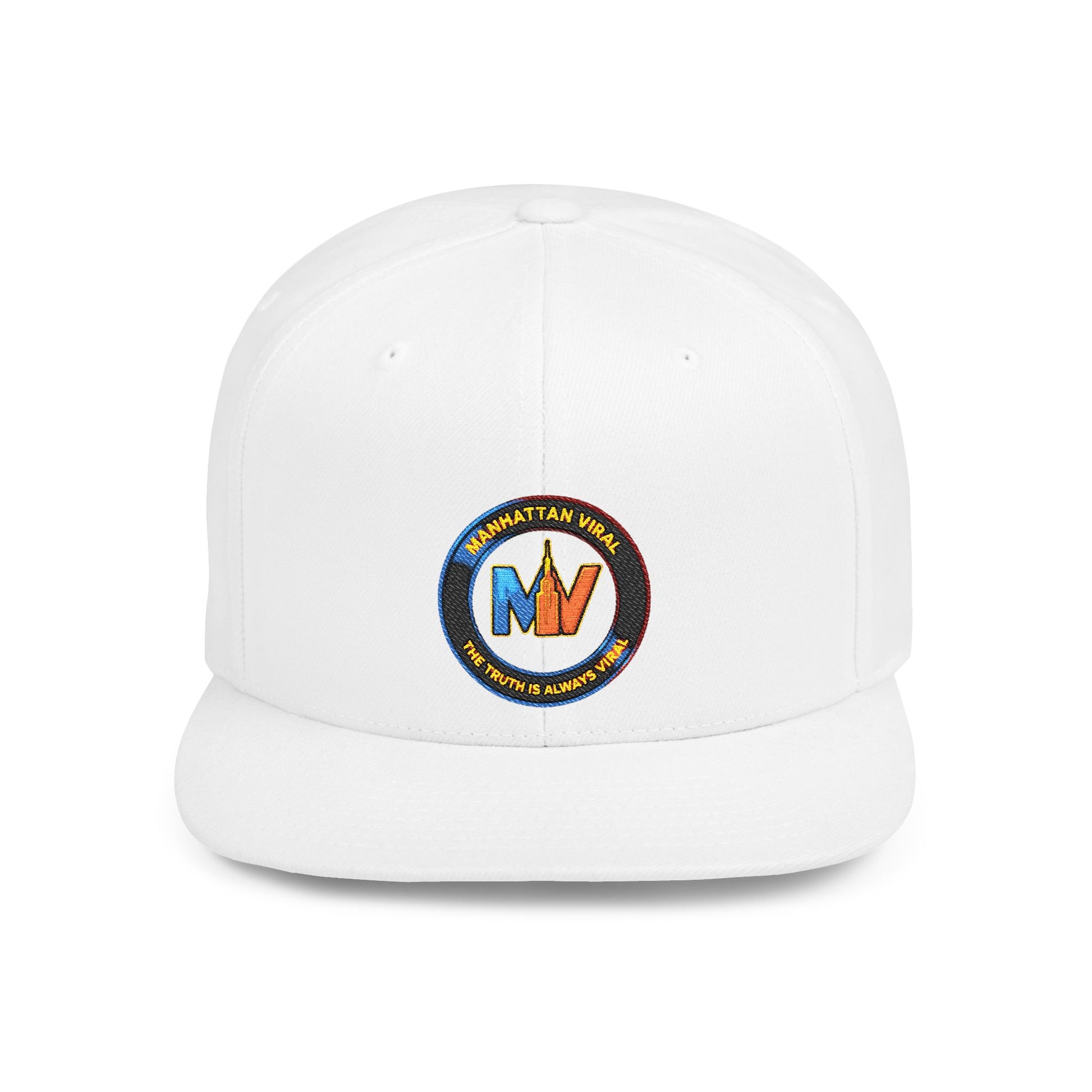 Manhattan Viral Flat Logo Bill Snapback Cap, Trendy Baseball Hat for Casual Outings, Gift for Dads, Graduations, Streetwear - Manhattan Viral Flat Logo Bill Snapback Cap, Trendy Baseball Hat for Casual Outings, Gift for Dads, Graduations, Streetwear