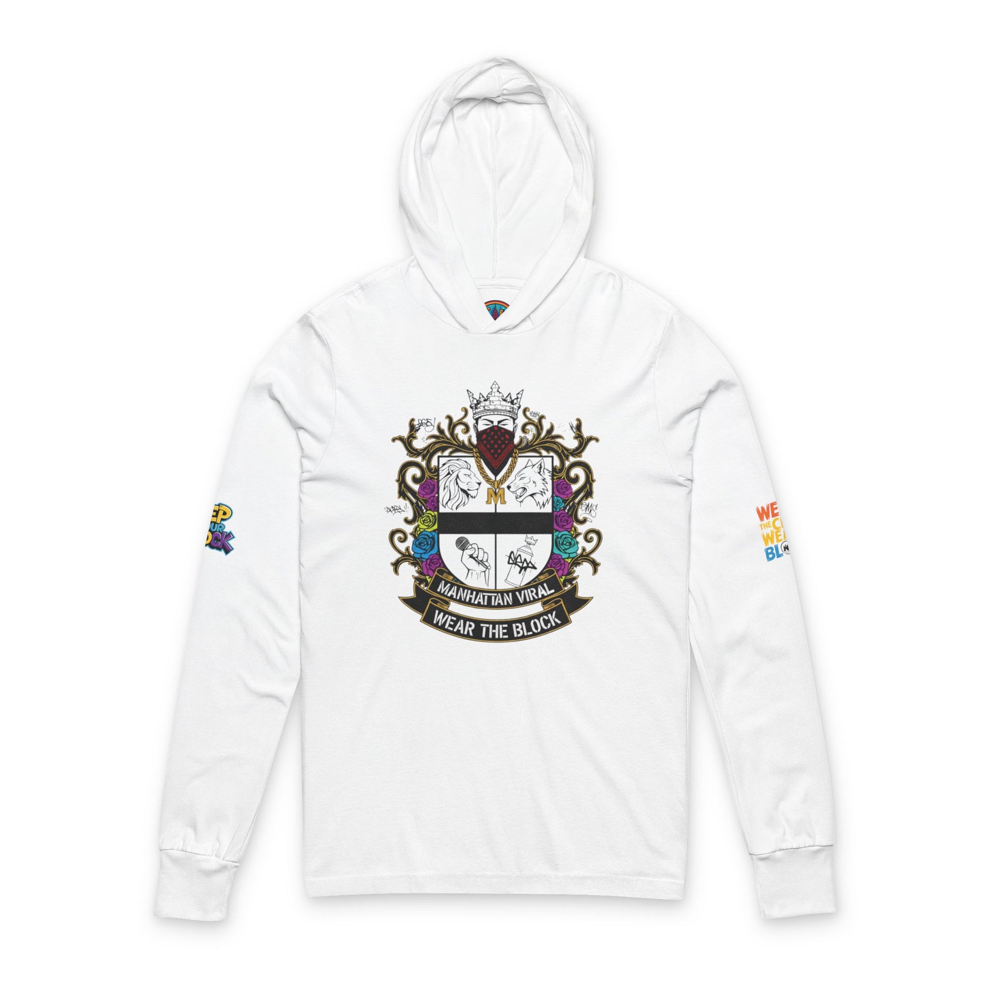 Viral Shield Of Honor Hooded Long Sleeve Tee for Everyday Adventures, Personalized Gift, Family Gatherings, NYC streetwear - Viral Shield Of Honor Hooded Long Sleeve Tee for Everyday Adventures, Personalized Gift, Family Gatherings, NYC streetwear