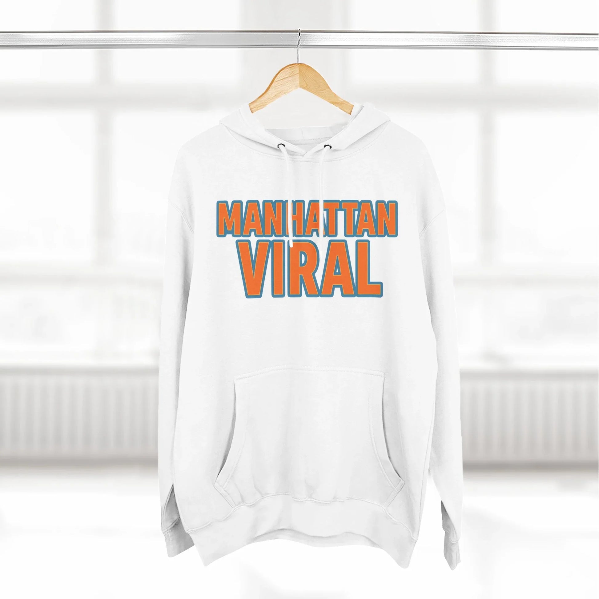 Hustle Hard Washington Heights Fleece Hoodie, Urban Apparel, NYC Streetwear - Hustle Hard Washington Heights Fleece Hoodie, Urban Apparel, NYC Streetwear - S - White