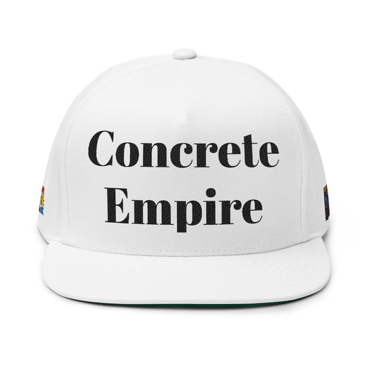 Concrete Empire Flat Bill Cap - Concrete Empire Embroidered Hat