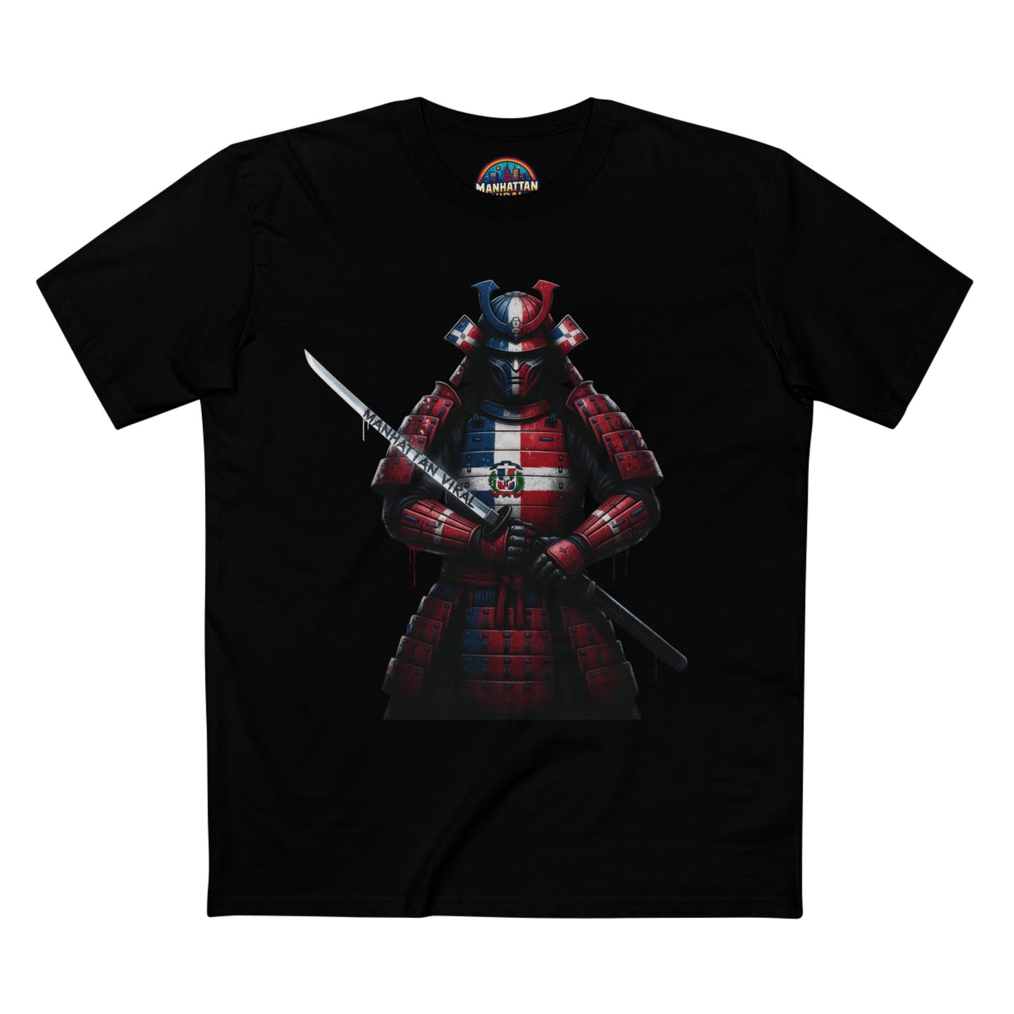 Dominican Samurai Graphic Tee, Unique T-Shirt for Warriors, Gift for Anime Lovers, Casual Streetwear,
