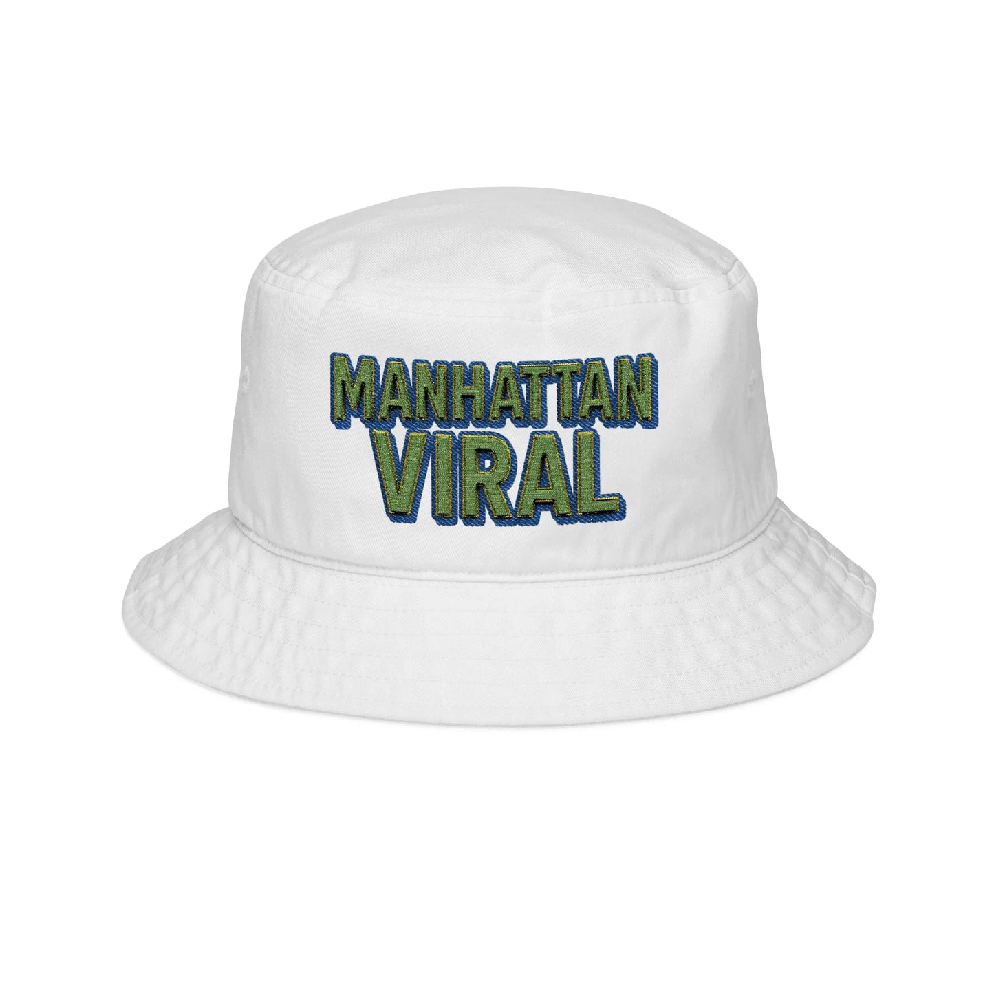 MV Get Green Embroidered Bucket Hat - Summer Accessory Wear - One size - Navy