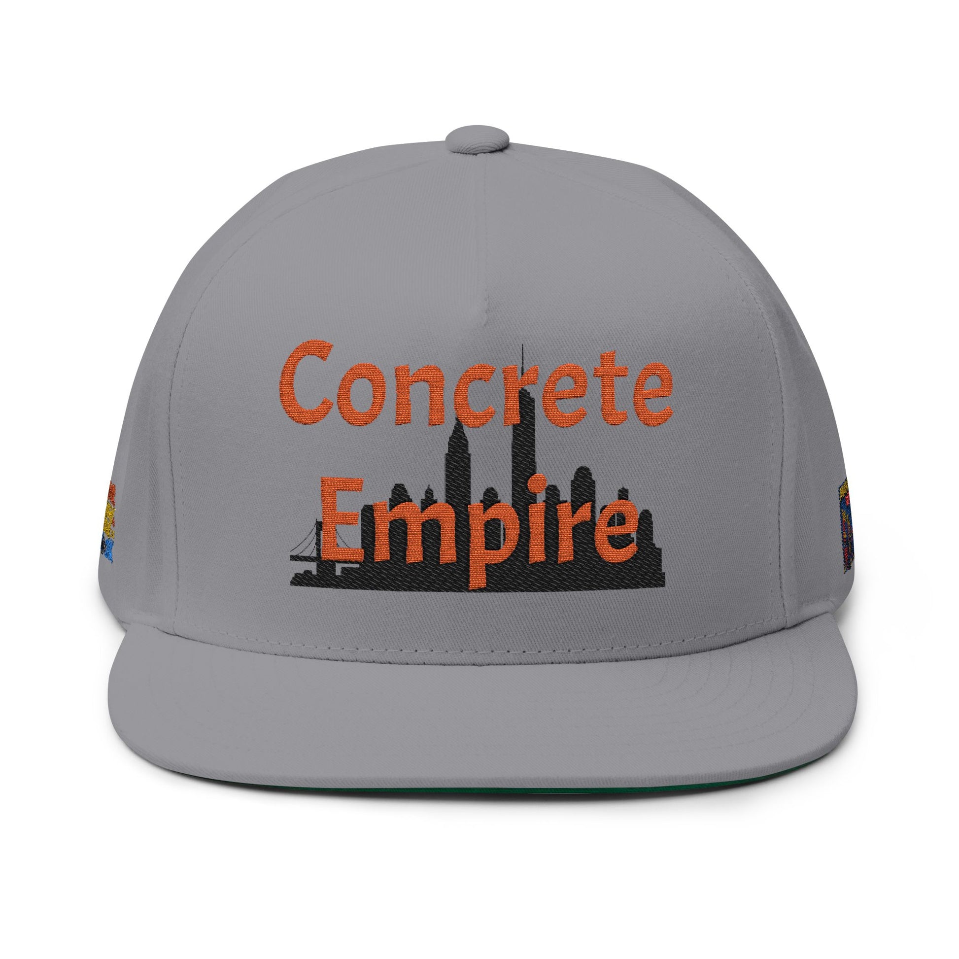 Concrete Empire Flat Bill Cap | Concrete Empire Embroidered Snapback - Concrete Empire Flat Bill Cap | Concrete Empire Embroidered Snapback