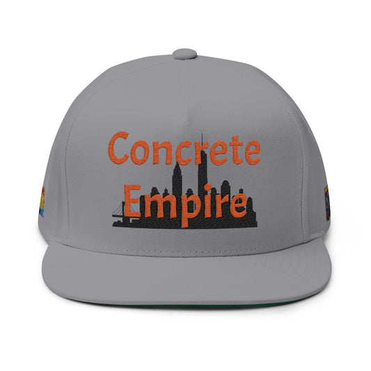 Concrete Empire Flat Bill Cap | Concrete Empire Embroidered Snapback