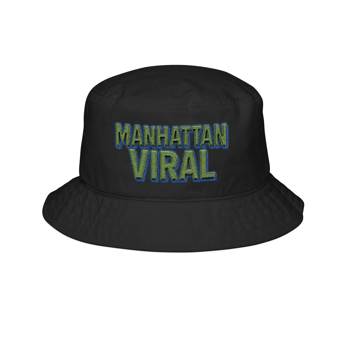 MV Get Green Embroidered Bucket Hat - Summer Accessory Wear - One size - Black