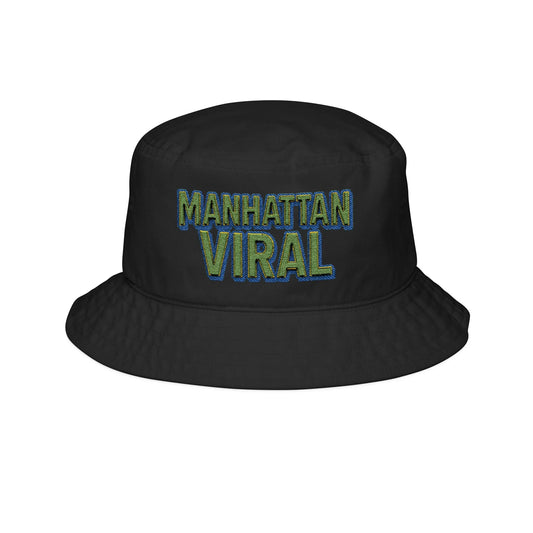 MV Get Green Embroidered Bucket Hat - Summer Accessory Wear - One size - Black