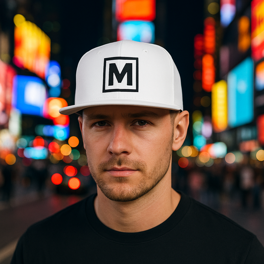 MV Medallion Viral Flat Bill Snapback Cap, Trendy Baseball Hat for Casual Outings, Gift for Dads, Graduations, Streetwear - Manhattan Viral