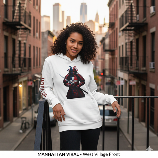 Dominican Samurai Hoodie, Unisex Hoodie - NYC Streetwear - Manhattan Viral