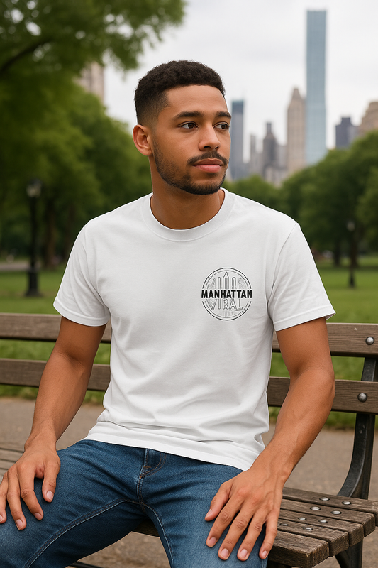 Downtown Cotton Crew T-Shirt - Manhattan Viral
