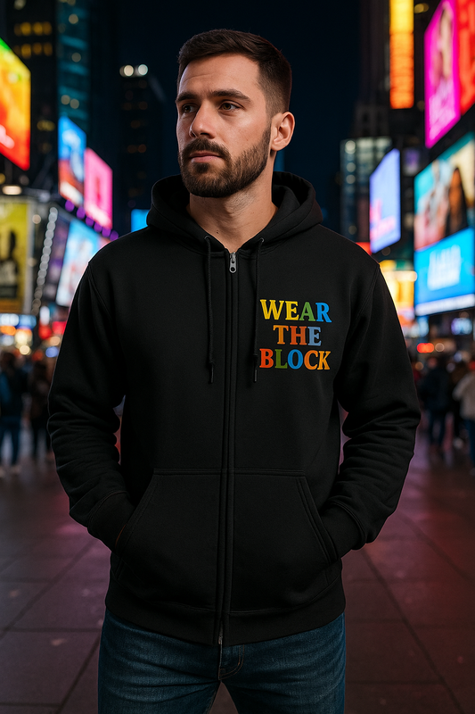 Manhattan Wear The Block Zip-Up Hoodie - Manhattan Viral