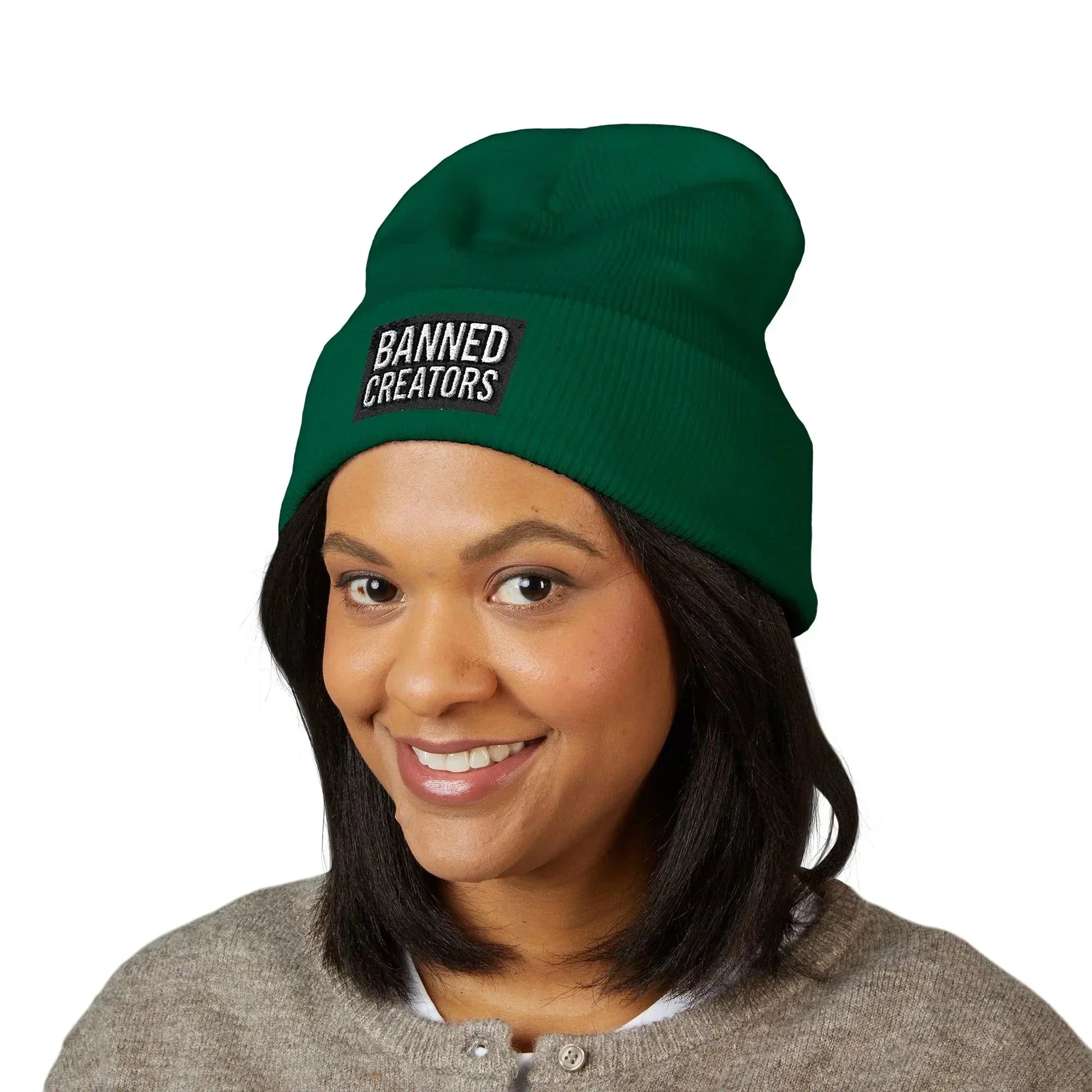 Banned Creators' Embroidery, Warm Beanie Hat , Streetwear Accessory - Manhattan Viral - Manhattan Viral