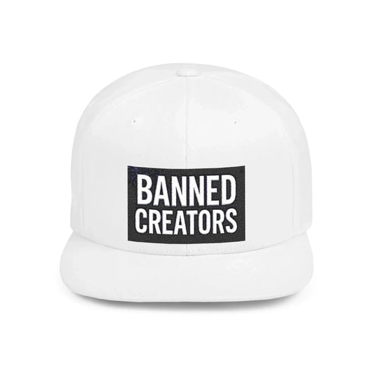 Banned Creators Snapback Cap | Trendy Flat Bill Hat for Creative Minds, Gift for Artists, Streetwear Accessory, Cool Summer Hat - Manhattan Viral - Manhattan Viral