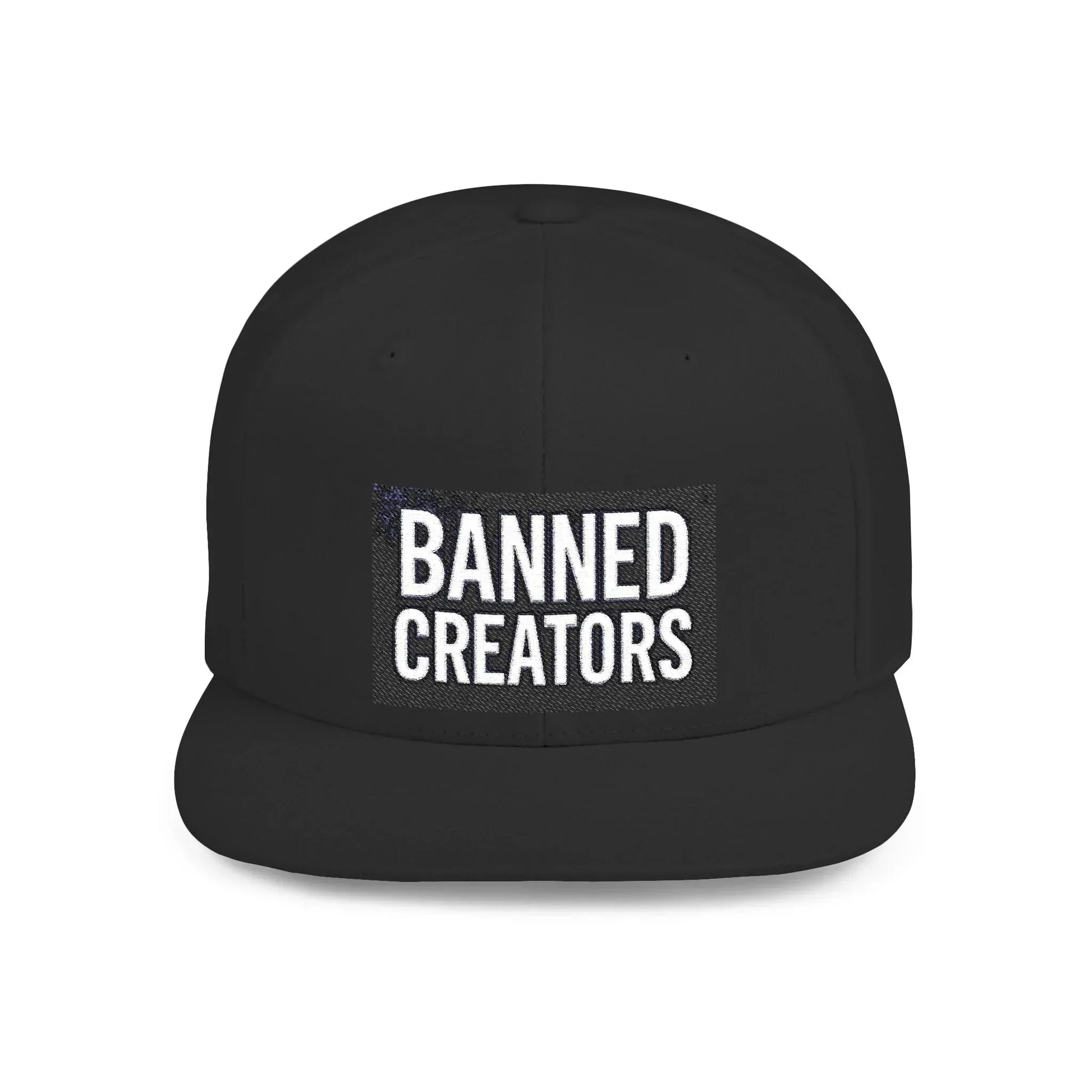 Banned Creators Snapback Cap | Trendy Flat Bill Hat for Creative Minds, Gift for Artists, Streetwear Accessory, Cool Summer Hat - Manhattan Viral - Manhattan Viral