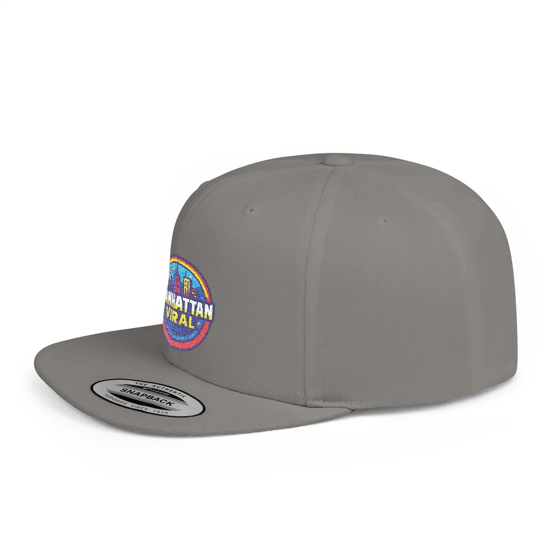 Colorful Manhattan Viral Flat Bill Snapback Hat, Trendy Cap, Streetwear Accessory, Gift for Friends, Casual Style - Manhattan Viral