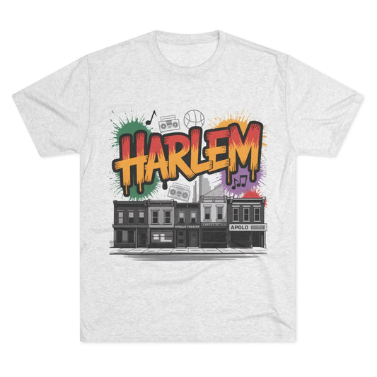 Harlem Vibes Unisex Crew Tee - Streetwear Style, NYC Streetwear T-Shirt, Urban Art Apparel, Cool Graphic Tee - Manhattan Viral