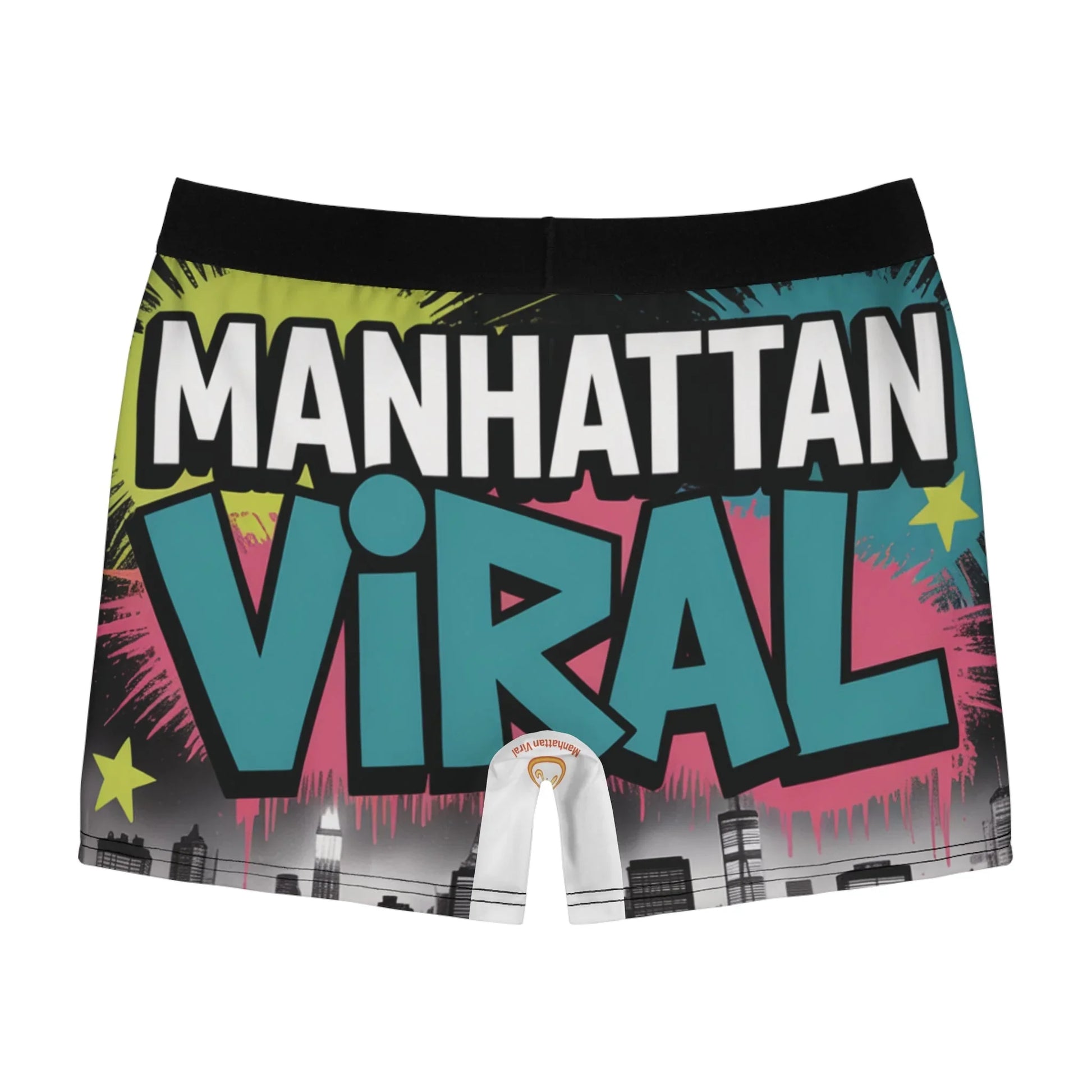 Men's Boxer Briefs - Viral Manhattan Print, Fun Underwear, Trendy Gift for Men, Unique Boxer Shorts, Stylish Men's Loungewear - Manhattan Viral