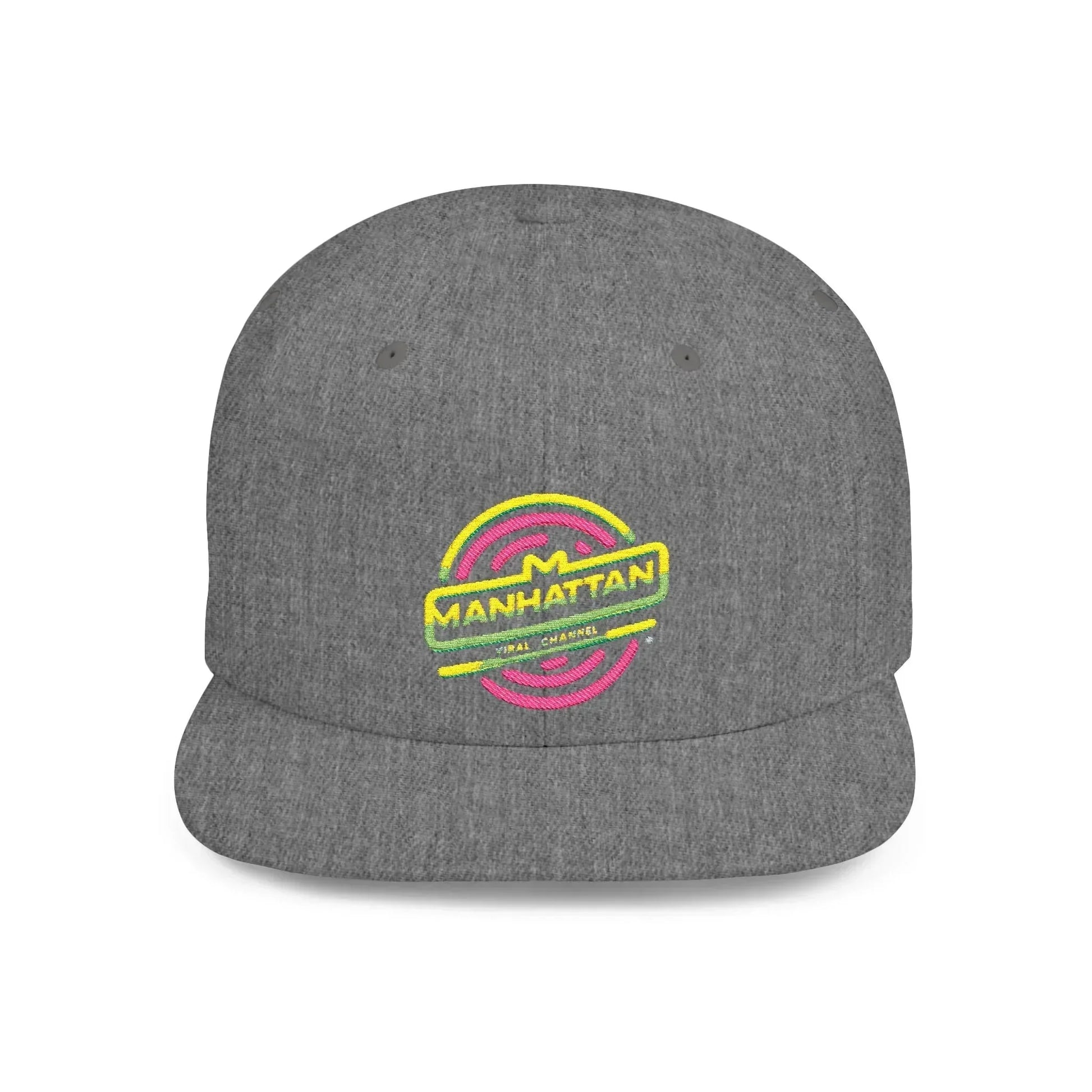 Viral MV Neon Sign Bill Snapback - NYC Cap - Viral MV Neon Sign Bill Snapback - NYC Cap - One size - Heather Grey/Black