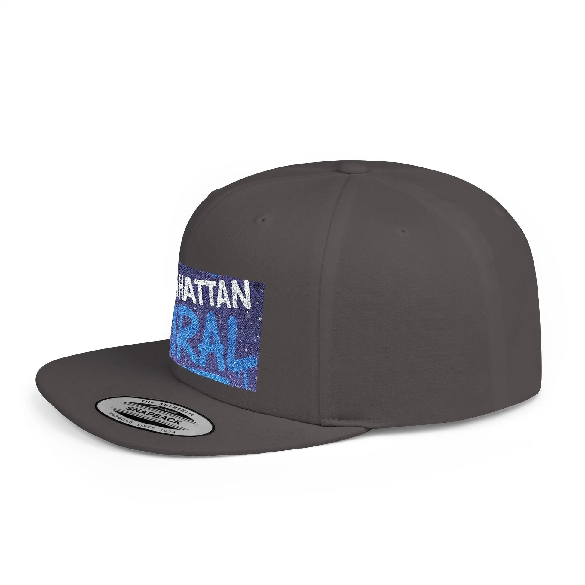 Viral Manhattan Flat Bill Snapback Cap, Urban Style Hat, Streetwear Accessory, Gift for Trendsetters, Cool Summer Baseball Cap - Manhattan Viral
