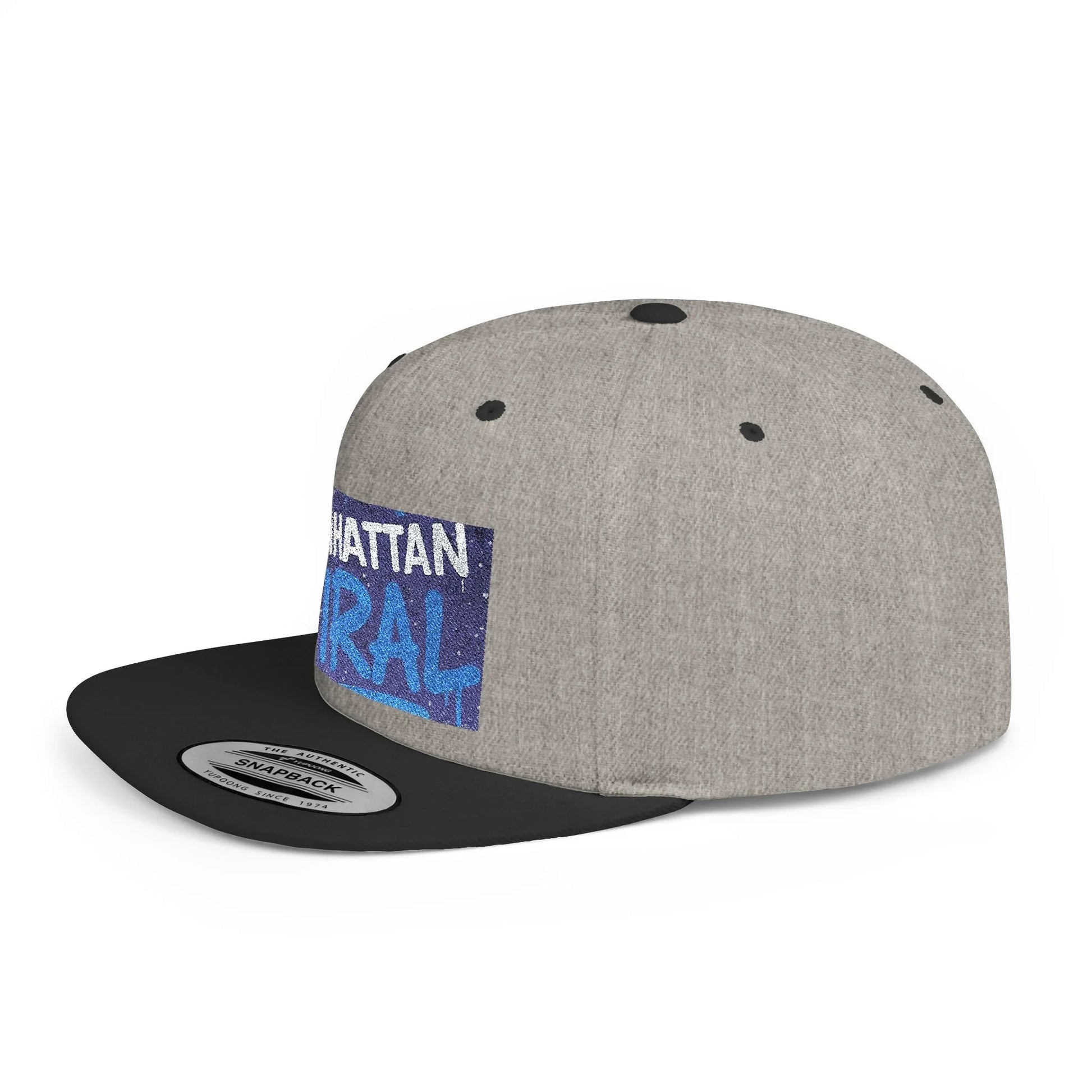 Viral Manhattan Flat Bill Snapback Cap, Urban Style Hat, Streetwear Accessory, Gift for Trendsetters, Cool Summer Baseball Cap - Manhattan Viral