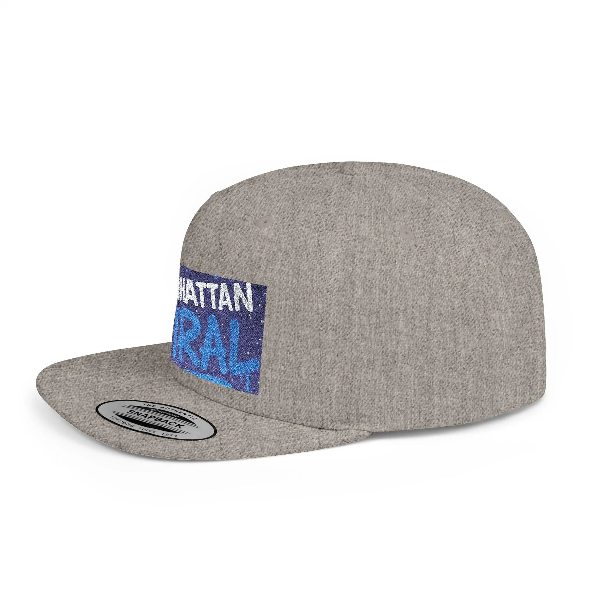 Viral Manhattan Flat Bill Snapback Cap, Urban Style Hat, Streetwear Accessory, Gift for Trendsetters, Cool Summer Baseball Cap - Manhattan Viral