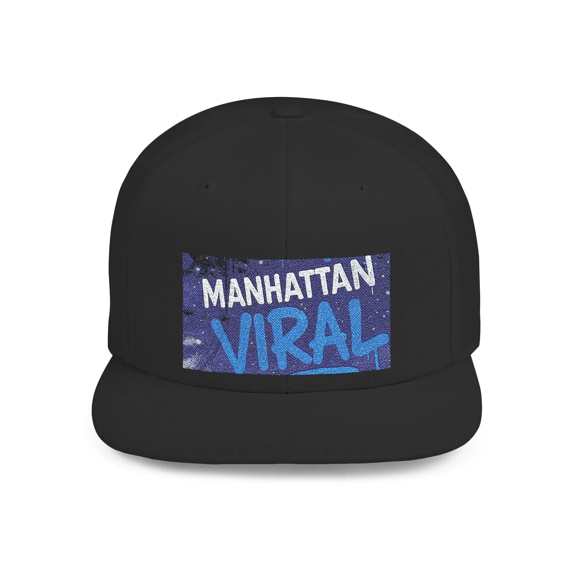Viral Manhattan Flat Bill Snapback Cap, Urban Style Hat, Streetwear Accessory, Gift for Trendsetters, Cool Summer Baseball Cap - Manhattan Viral