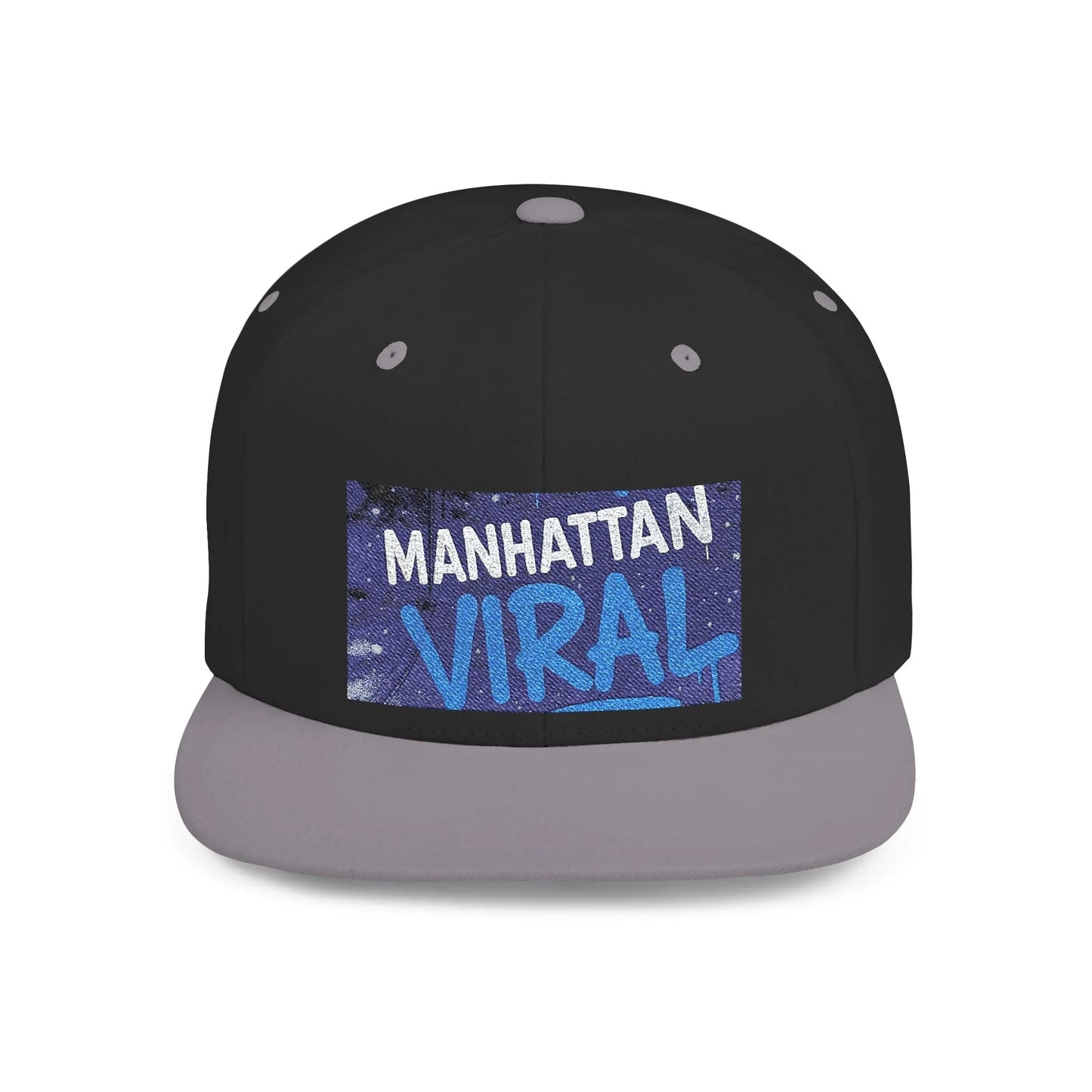 Viral Manhattan Flat Bill Snapback Cap, Urban Style Hat, Streetwear Accessory, Gift for Trendsetters, Cool Summer Baseball Cap - Manhattan Viral