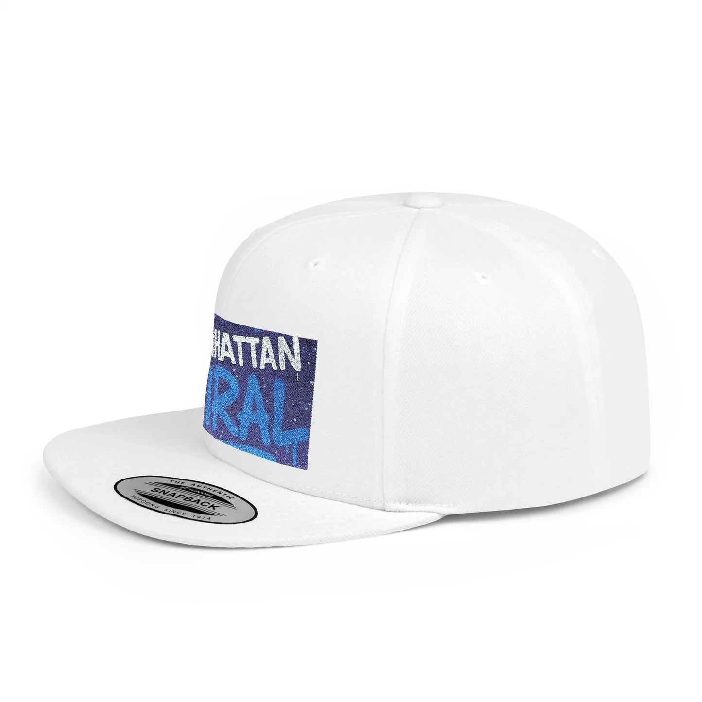 Viral Manhattan Flat Bill Snapback Cap, Urban Style Hat, Streetwear Accessory, Gift for Trendsetters, Cool Summer Baseball Cap - Manhattan Viral